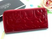 Poppy Wallets 2277-Engraved C Logo and All Red Leather