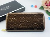 Coach Wallets 2615-All Brown Leather with Inlaid "C" Logo