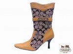 Coach Boots 4232-Sandy and Gold Coach Brand with Orange Leather