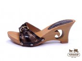 Coach Wedges 4946-Chestnut and Wood Bottom