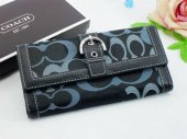 Chelsea Wallets 1903-Cyan with Black Leather and Half Moon "C" L
