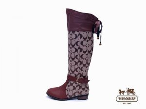 Coach Boots 4215-Sandy and Chocolate Half Moon "C" Logo with Che