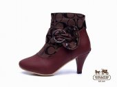 Coach Ankle Boots 4119-Chestnut Bowknot and Brown Leather with S