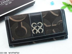 Coach Wallets 2703-Chestnut Strong "C" Logo and Metal Tetracycli