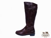 Coach Boots 4248-All Dark Brown Leather