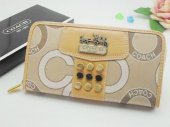 Madison Wallets 2087-Gold Coach Brand and Buttons with Orange Le