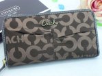 Coach Wallets 2650-Chocolate and "C" Logo with Black Leather