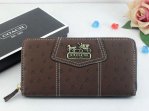 Madison Wallets 2062-Brown Leather and Gold Coach Brand with Whi