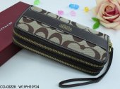 Poppy Wallets 2291-Sandy Cloth and Pink Long Leather with Chestn