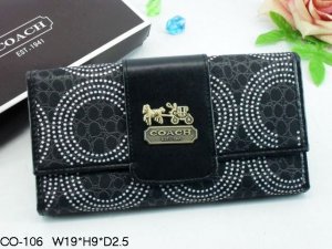 Chelsea Wallets 1945-White Linked "C" Logo and Black Leather