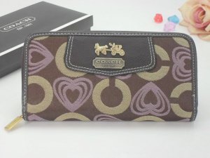 Madison Wallets 2100-Heart-shaped Coach Brand and Chocolate Clot