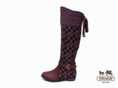 Coach Boots 4217-Chestnut and Black Half Moon "C" Logo with Brow