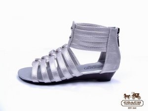 Coach Sandals 4715-Coach Brand and Silver Leather
