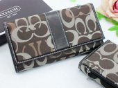Poppy Wallets 2265-Chestnut with Half Moon "C" Logo and Black Le