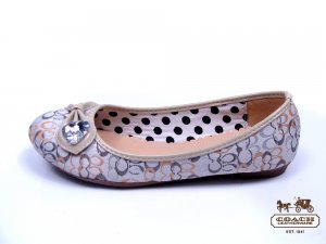Coach Flats 4406-White and Colorful "C" Logo