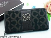 Coach Wallets 2701-City of Victoria Metal Logo and Black with Ch