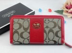 Sutton Wallets 2413-Sandy Cloth and Gold Coach Brand with Red Le