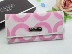 Coach Wallets 2656-Red Strong "C" Logo and White with Black Coac