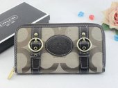 Coach Wallets 2761-Sandy and Strong "C" Logo with two Black Leat