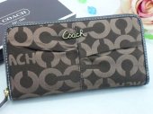 Coach Wallets 2650-Chocolate and "C" Logo with Black Leather