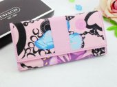 Poppy Wallets 2261-Pink Leather and Butterfly with Black