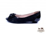 Coach Flats 4411-Cyan with Black Leather