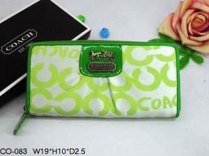 Madison Wallets 2111-White with Light Green C Logo and Dark Gree