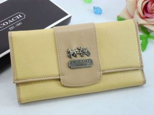 Chelsea Wallets 1913-All Tan Leather with Gold Coach Brand