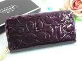 Poppy Wallets 2278-Engraved C Logo and All Purple Leather