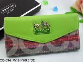 Coach Wallets 2676-Painting and Green Leather with Coach Brand