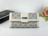 Coach Wallets 2741-All Gray and Gold Coach Brand with "C" Logo