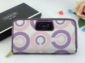 Madison Wallets 2054-Double "C" Logo and White with Dark Purple
