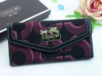 Coach Wallets 2660-Gold Coach Brand and Black with Purple Strong