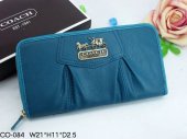 Madison Wallets 2003-All Dark Blue Leather and Gold Coach Brand