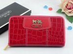 Madison Wallets 2076-All Red Serpentinite and Gold Coach Brand