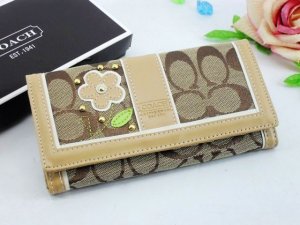 Poppy Wallets 2215-Clubs Mark and Sandy Cloth with Tan Leather