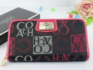 Madison Wallets 2044-Letter Coach Brand and Black Cloth with Gol