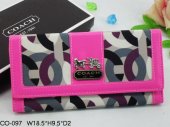 Coach Wallets 2686-Interlocking "C" Logo and Pink Leather