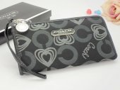 Coach Wallets 2794-Heart-shaped Pattern and Indigo with Black Le