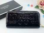 Coach Wallets 2614-All Black Leather with Inlaid "C" Logo