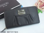 Madison Wallets 2001-All Black Leather and Gold Coach Brand