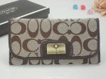 Poppy Wallets 2320-Sandy and Gold Metal Button with Brown Leathe