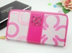 Coach Wallets 2783-Big Cinquefoil "C" Logo and White with Pink L