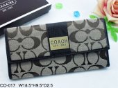 Poppy Wallets 2284-Gold Coach Brand and Sandy Cloth with Chestnu