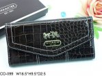 Coach Wallets 2693-All Chocolate Snakeskin and Gold Coach Brand