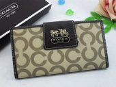 Chelsea Wallets 1947-Sandy and Gold Coach Brand with Chocolate L