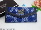 Coach Wallets 2636-Blue Cobblestone and White Line "C" Logo with