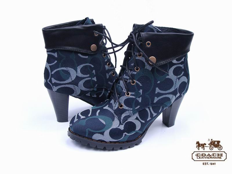 Coach Ankle Boots 4107-Indigo and White Half Moon 
